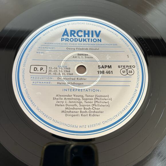 G.F. Händel Samson Karl Richter 4xVinyl LP Box Set 1968 Archiv Produktion - Picture 5 of 14
